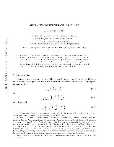 خرید و دانلود نسخه کامل کتاب Calculating some determinants