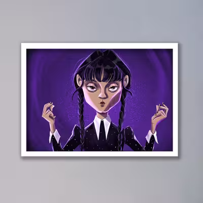 تابلو مدل ونزدی آدامز Wednesday Addams کد LAG10144