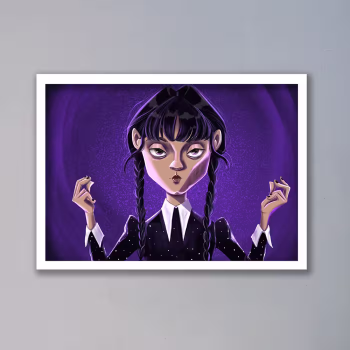 تابلو مدل ونزدی آدامز Wednesday Addams کد LAG10144