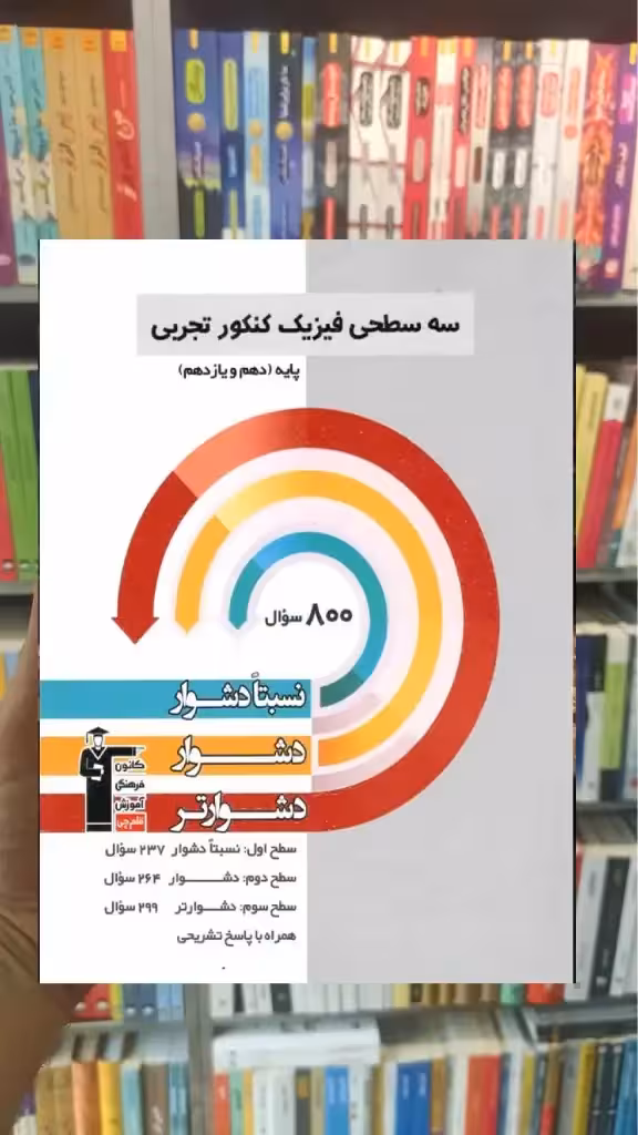 سه سطحی فیزیک پایه کنکور تجربی قلم چی - بانک کتاب ماندگار-قیمت-خرید-کتاب-کمک-درسی-کنکور-دانشگاهی