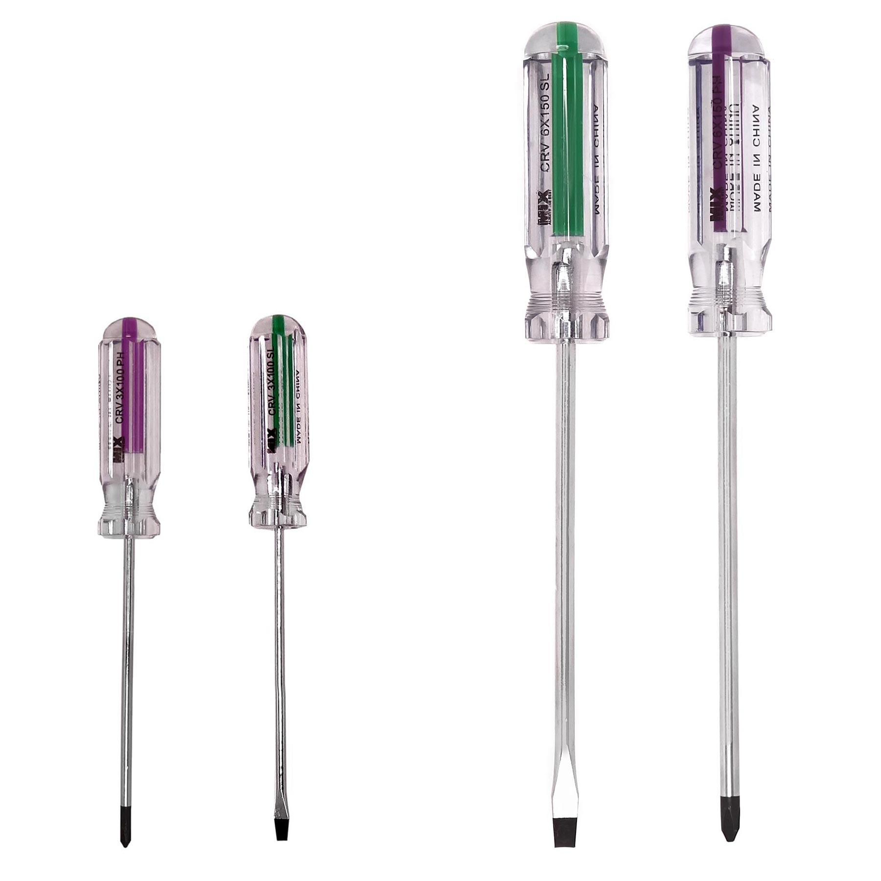 پیچ گوشتی میکس مدل MMA-3x100-6x150PH-SL-4MX مجموعه 4 عددی