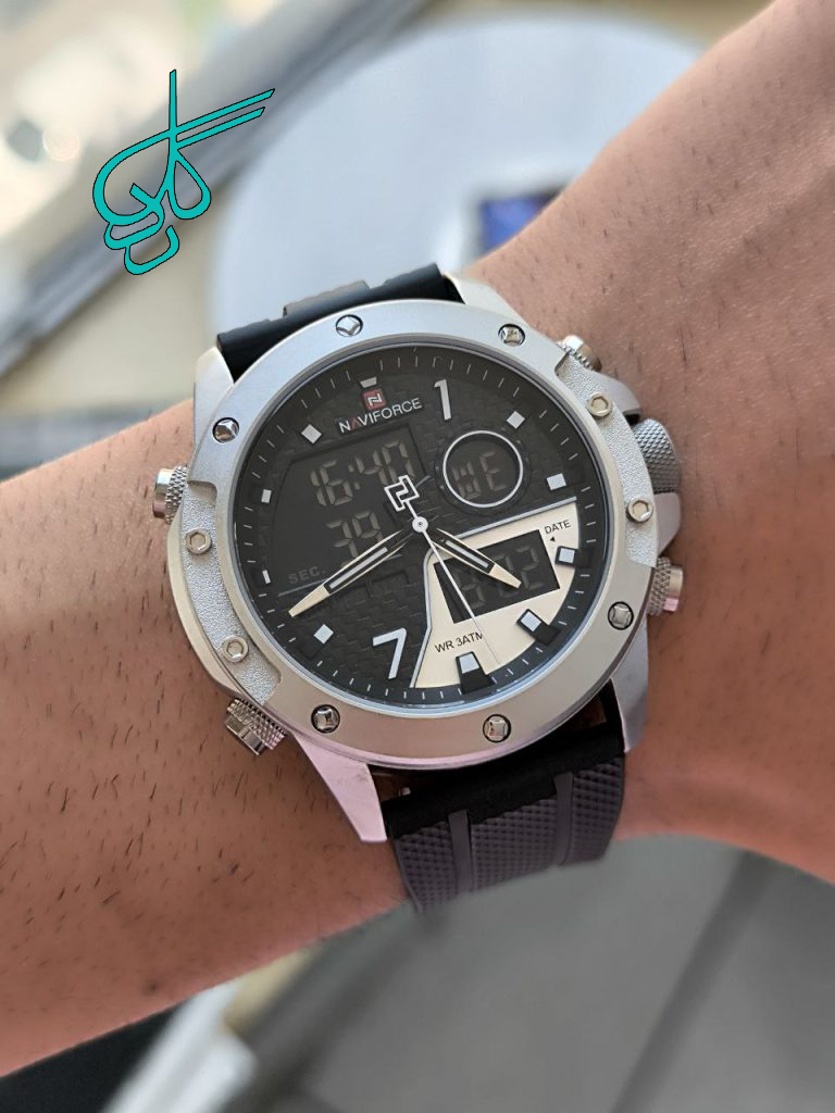 خرید ساعت مردانه مارک نیوی فورس Naviforce مدل 9221 ضدآب موتور ژاپن دو زمانه تاریخ دار چراغ دار آلارم دار رنگ ثابت دارای جعبه و پاکت اصلی دارای رنگ بندی متنوع کد 1920347 - ردگل