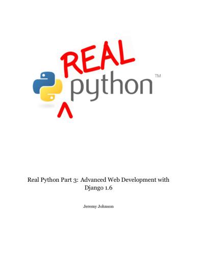 خرید و دانلود نسخه کامل کتاب Real Python Part 3: Advanced Web Development with Django 1.6