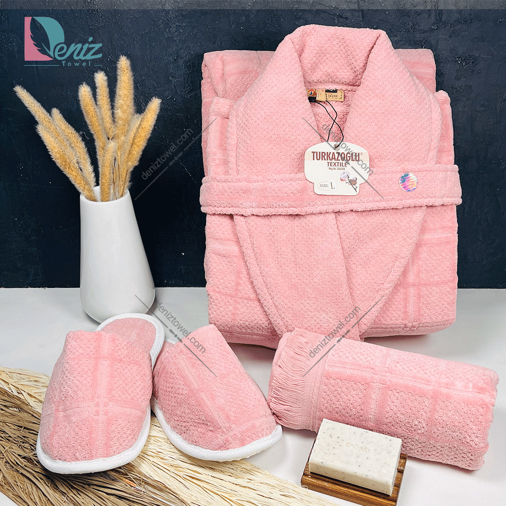 حوله ست یک نفره سه تکه مارتا رنگ کالباسی
