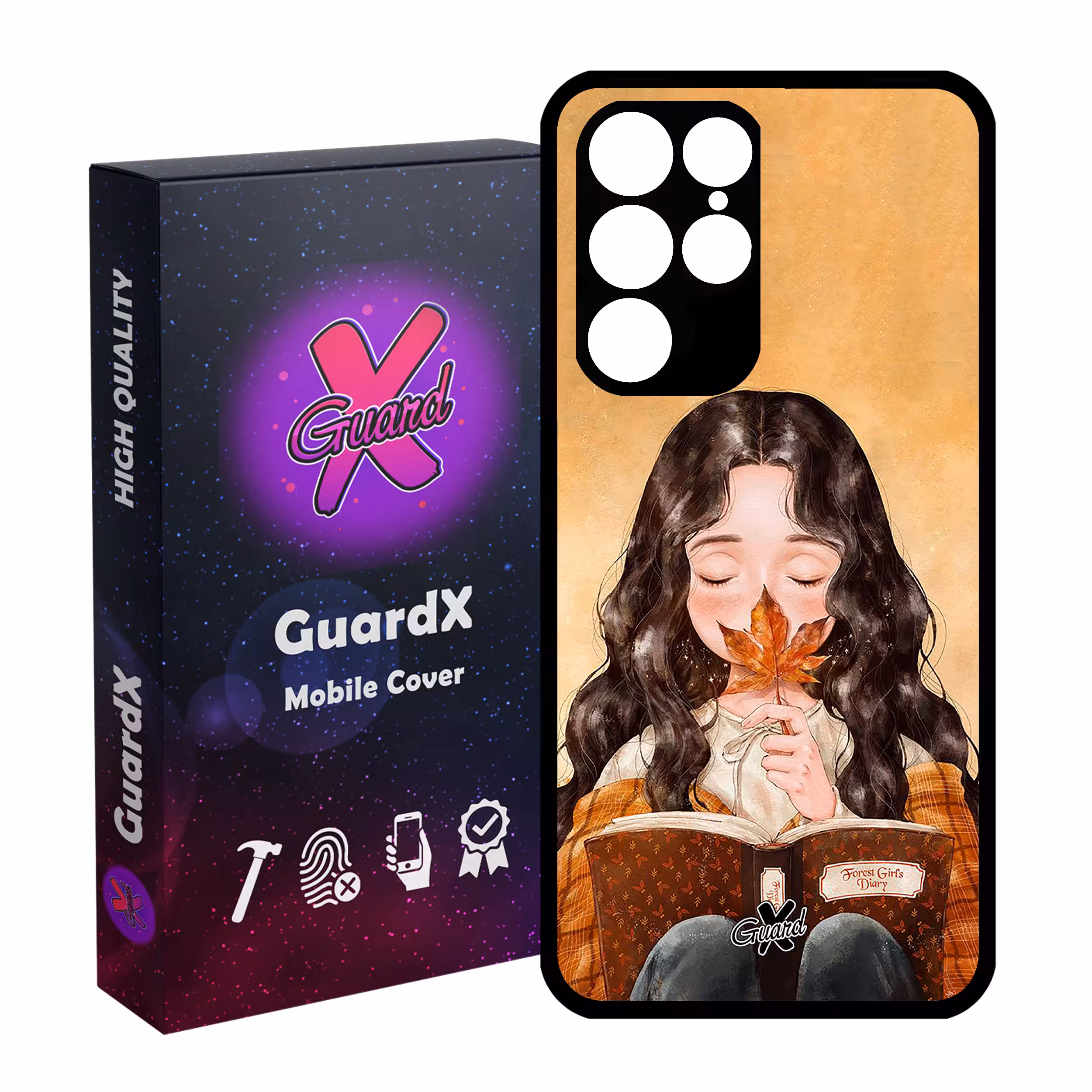 کاور گارد ایکس طرح Girl مدل Glass10223 مناسب برای گوشی موبایل سامسونگ Galaxy S22 Ultra