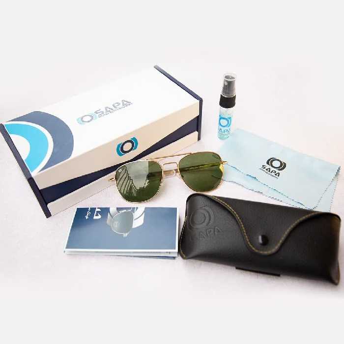 عینک صاایران سایز 52 .55. 57 فریم طلایی .برنزی.مشکی عدسی به رنگ های سبز دودی.قهوه ای