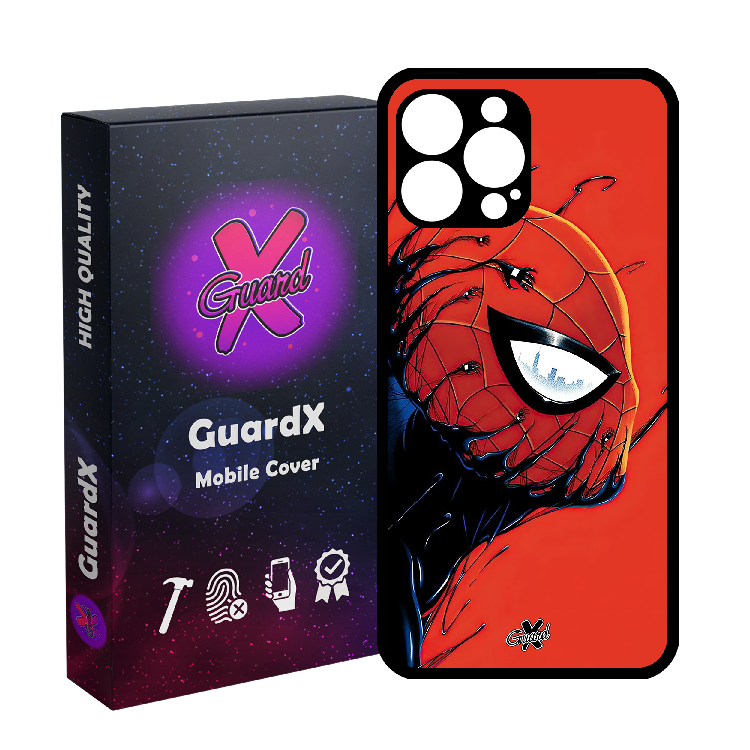 کاور گارد ایکس طرح مرد عنکبوتی مدل Glass10566 مناسب برای گوشی موبایل اپل iPhone 13 Pro Max