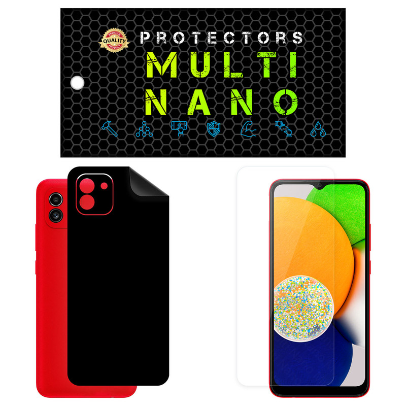 محافظ صفحه نمایش مولتی نانو مدل X-SFM مناسب برای گوشی موبایل سامسونگ Galaxy A03 به همراه برچسب پوششی | کالا برتری
