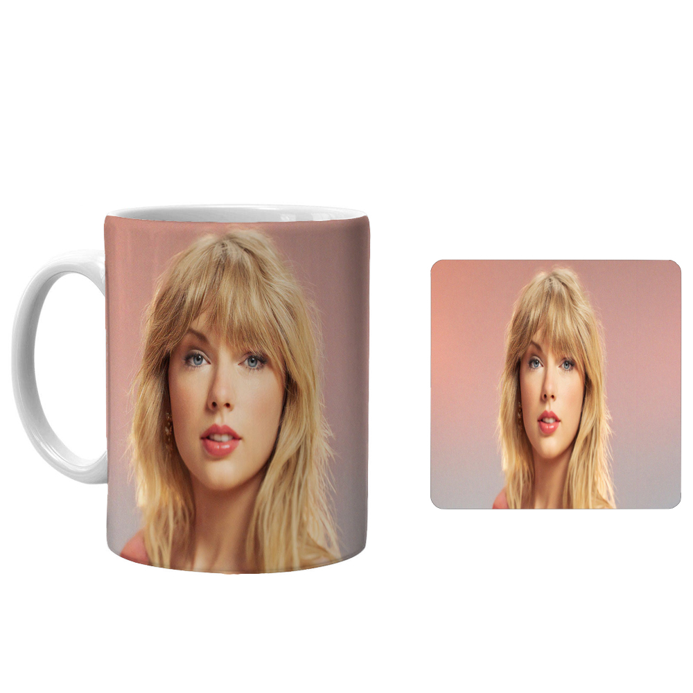 ماگ طرح تیلور سوییفت به همراه زیرلیوانی