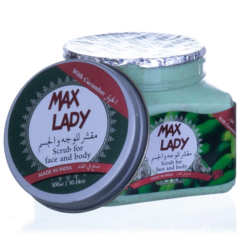 اسکراب لایه بردار صورت مکس لیدی مدل Cucumber حجم 300 میلی لیتر