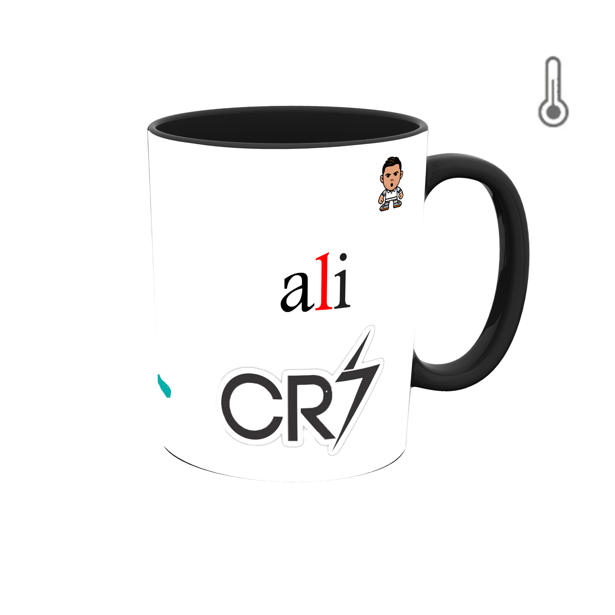 ماگ حرارتی طرح اسم علی مدل Ronlado رونالدو