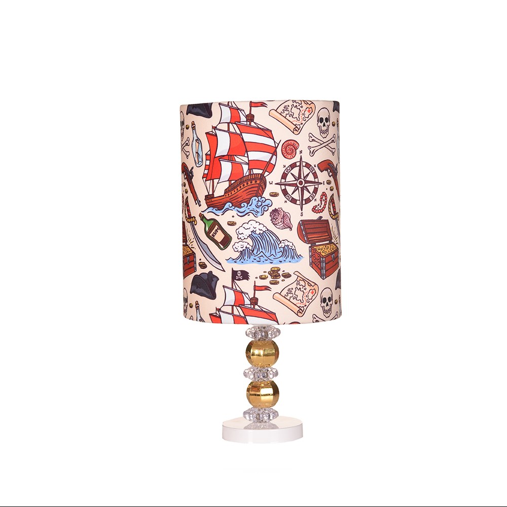 آباژور رومیزی کودک مدل کشتی دزدان دریایی