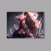 تابلو شاسی مدل انیمه شیطان کش Demon Slayer کد LA-10443 | دنیای قاب