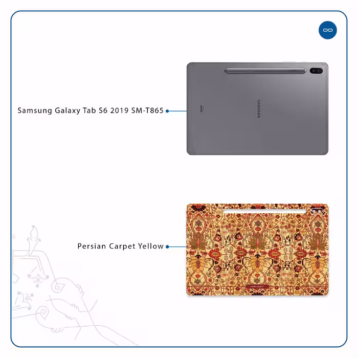 برچسب پوششی ماهوت مدل Iran-Carpet2 مناسب برای تبلت سامسونگ Galaxy Tab S6 2019 SM-T865
