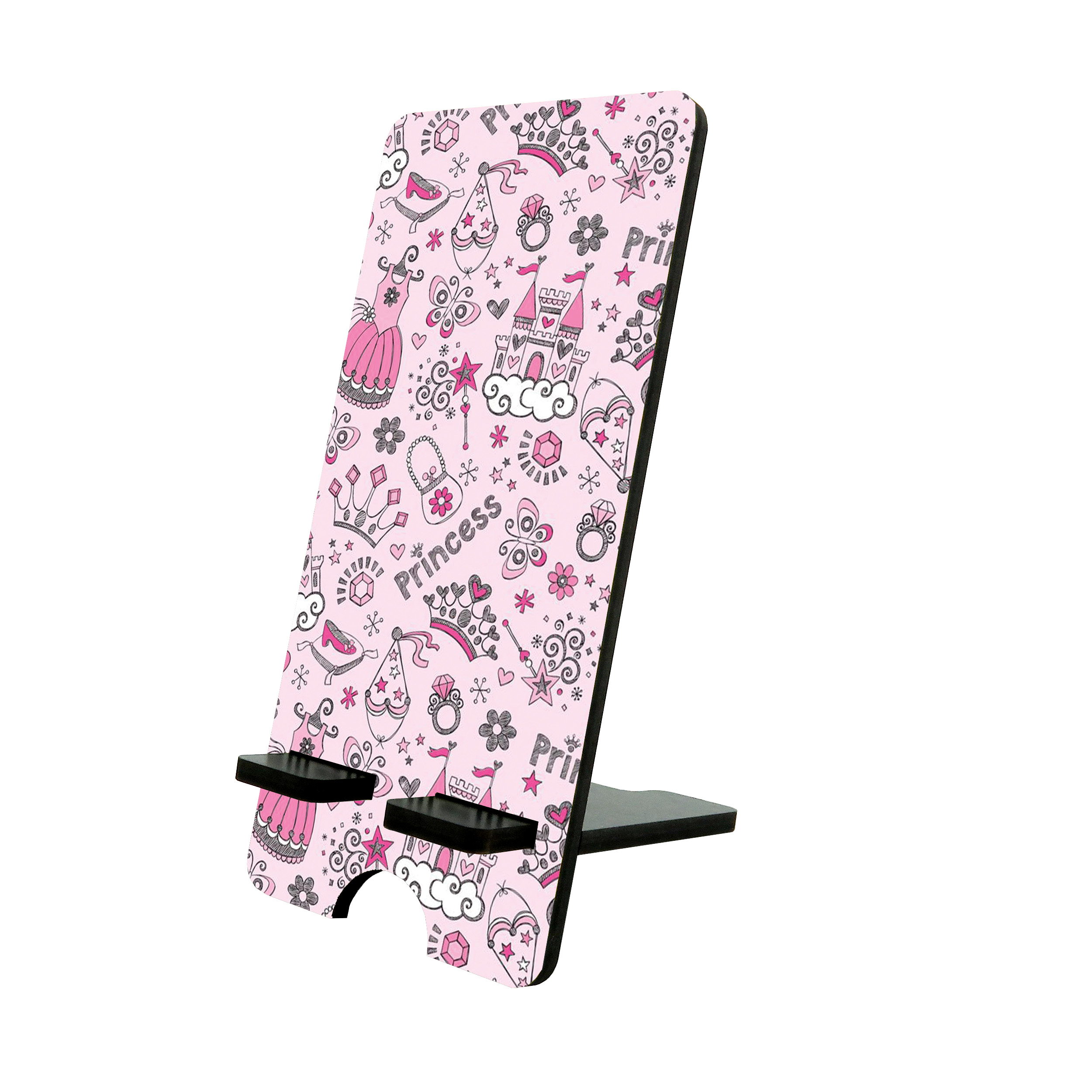 پایه نگهدارنده گوشی موبایل و تبلت طرح دخترانه صورتی کد 6017777 