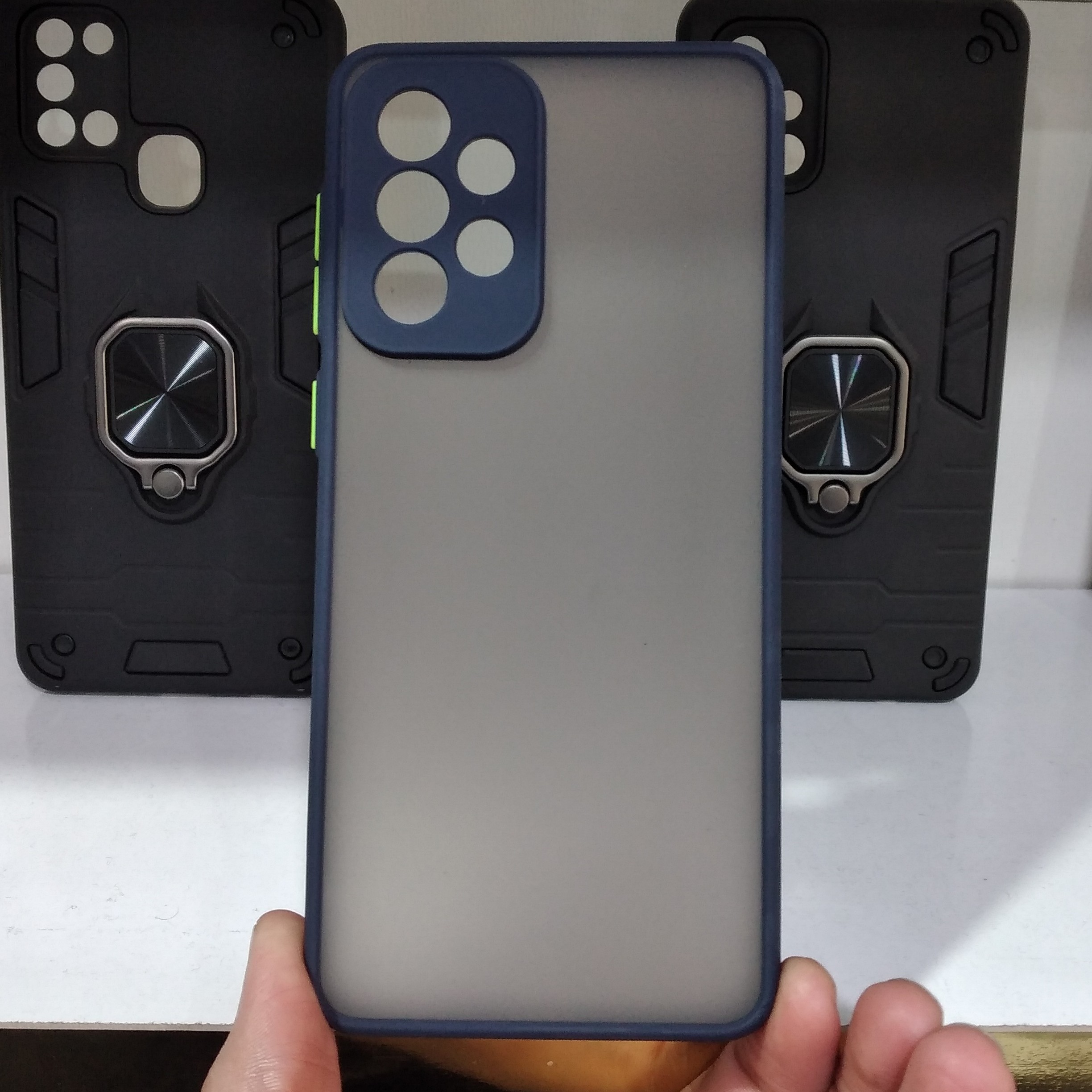 قاب گوشی سامسونگ A33 5G  پشت مات سرمه ای  محافظ دوربین دار