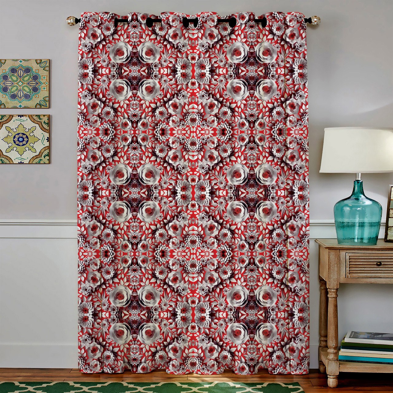 پرده مخمل رنس مدل C4-50068 ارتفاع 190 سانتی متر