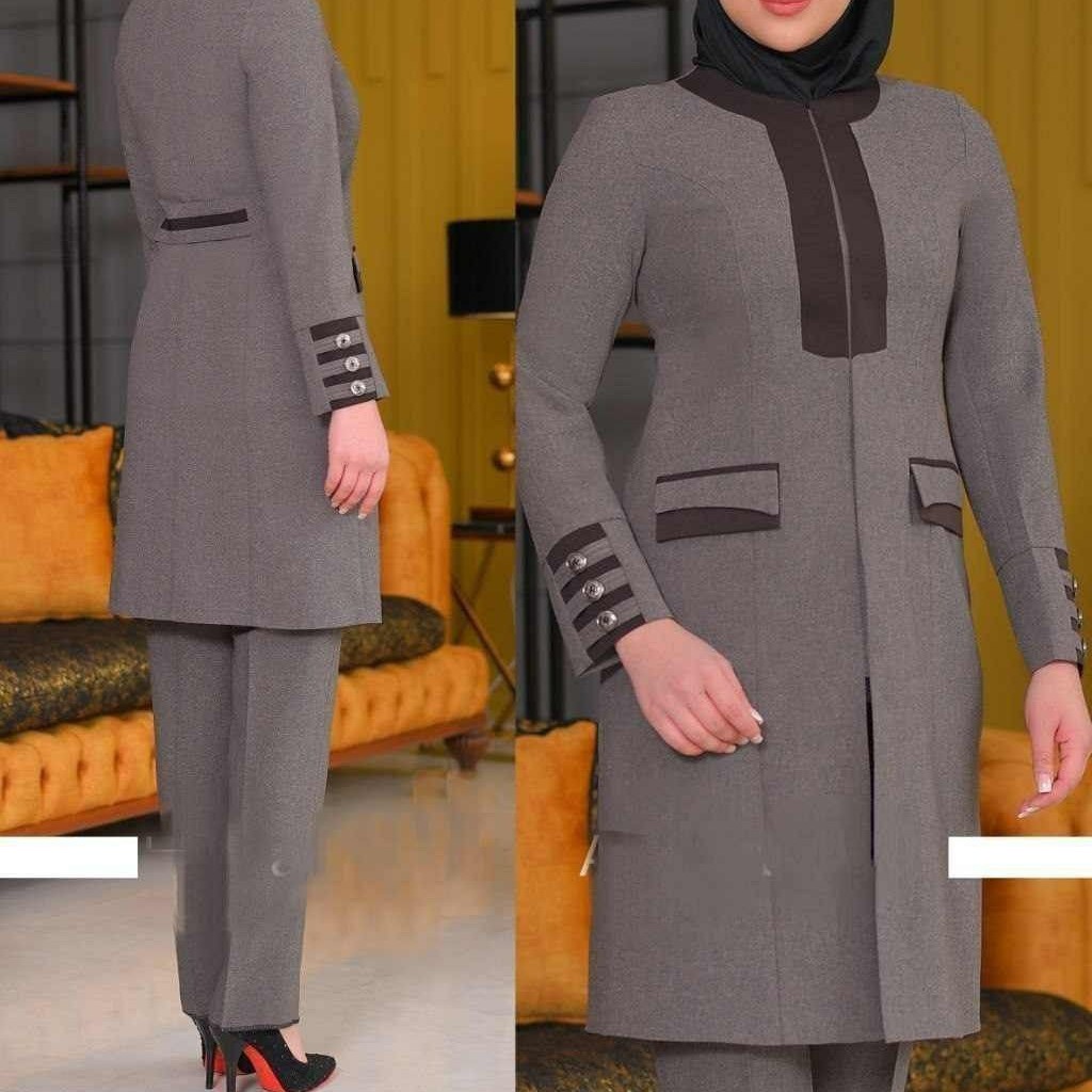 مانتو شلوار اداری زیبا زنانه و دخترانه جدید راحت و مجلسی