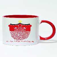ماگ دسته و داخل رنگی طرح پرسپولیس هویت من است کد 3461