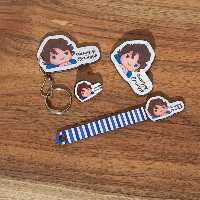 ست بچه مهمونی جاکلیدی ، پیکسل ، پیکسل ریز ، نشانگر  کتاب 