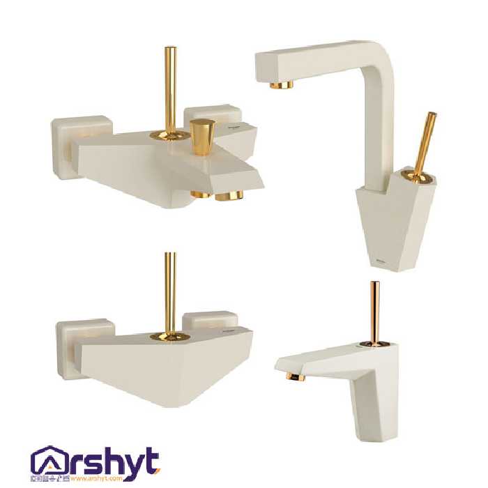 ست شیر آلات شودر مدل تیفانی شیری طلا - لوازم خانه و آشپزخانه آرشیت