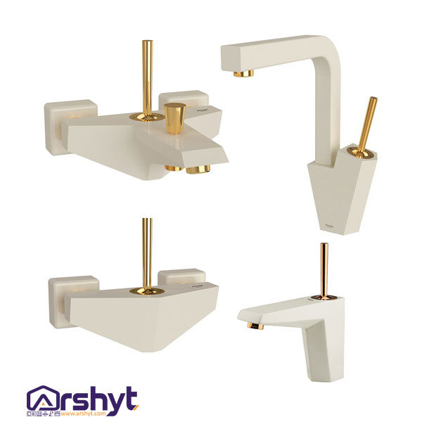 ست شیر آلات شودر مدل تیفانی شیری طلا - لوازم خانه و آشپزخانه آرشیت