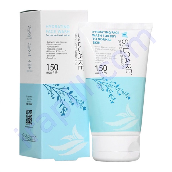 ژل شوینده و آبرسان صورت پوست خشک و معمولی سیلکر 150 میلی لیتر