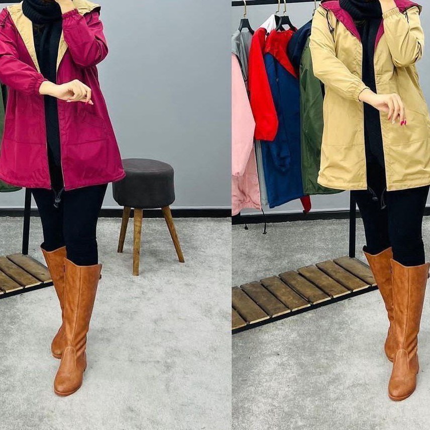 بارونی دو رو  جنس هر دو روش مموریمناسب تا دور سینه 104