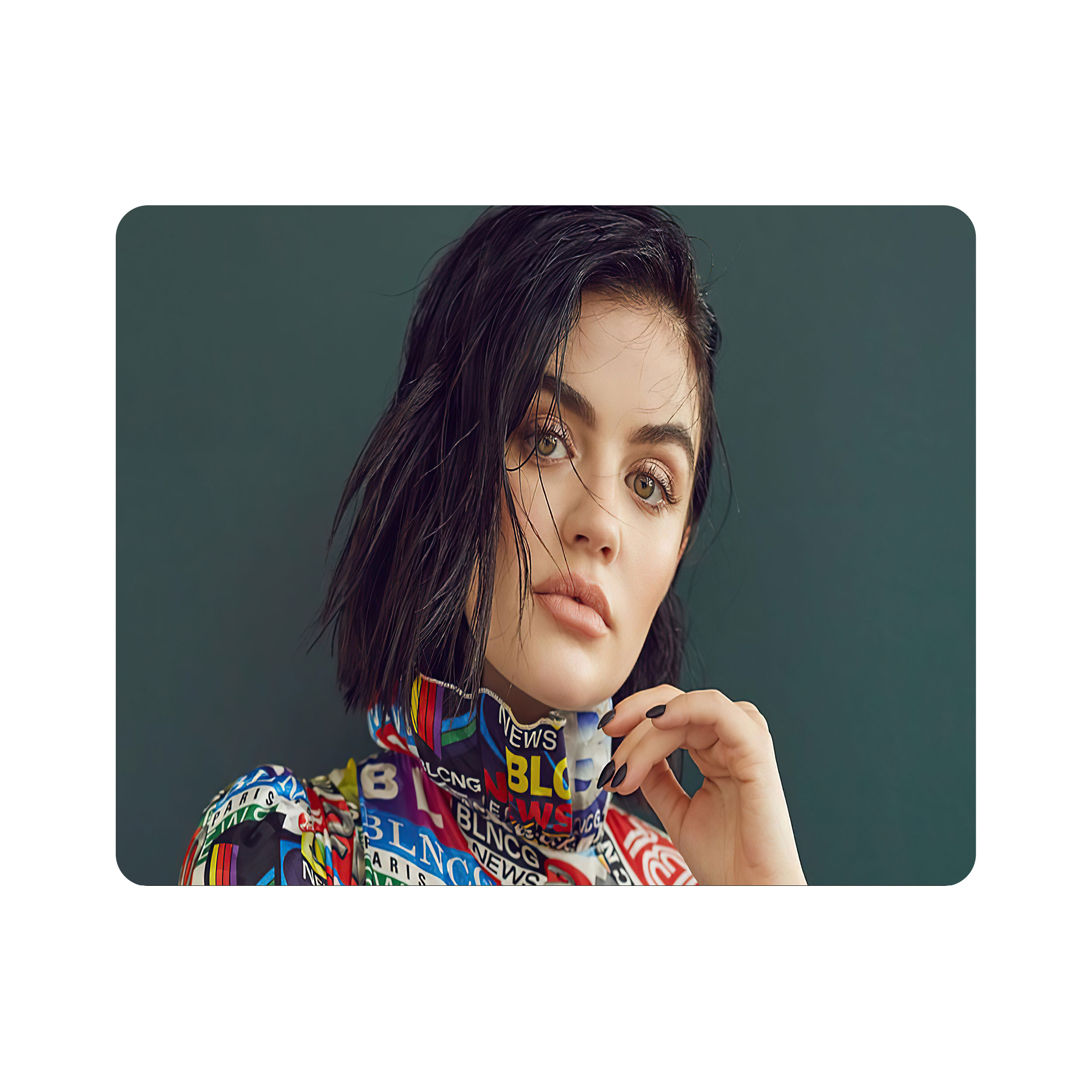 ماوس پد اطلس آبی طرح  بازیگر لوسی هیل   مدل T6120