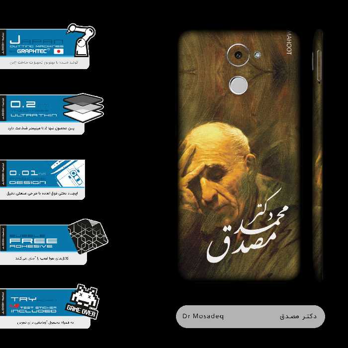 برچسب پوششی ماهوت مدل Dr-Mosadeq-FullSkin مناسب برای گوشی موبایل هوآویY7 Prime