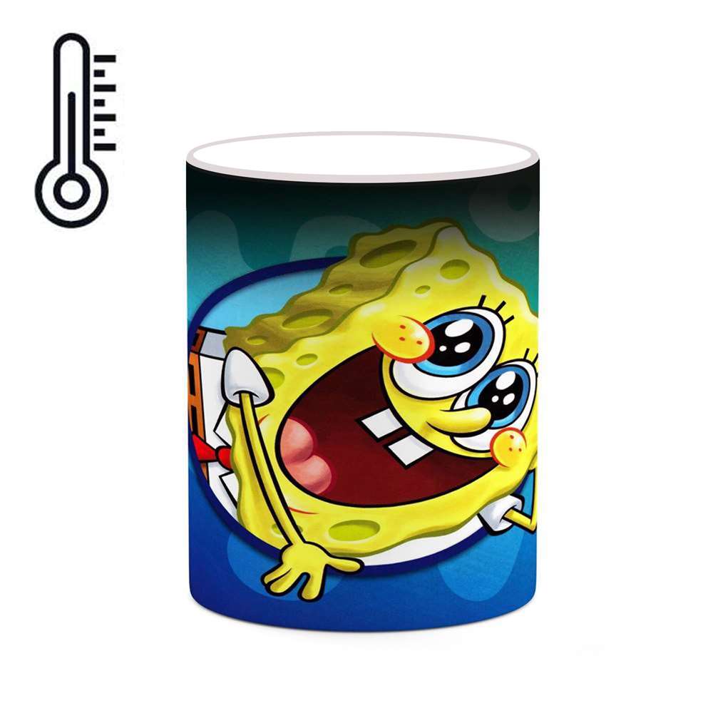 ماگ حرارتی کاکتی طرح کارتون باب اسفنجی مدل mgh23475