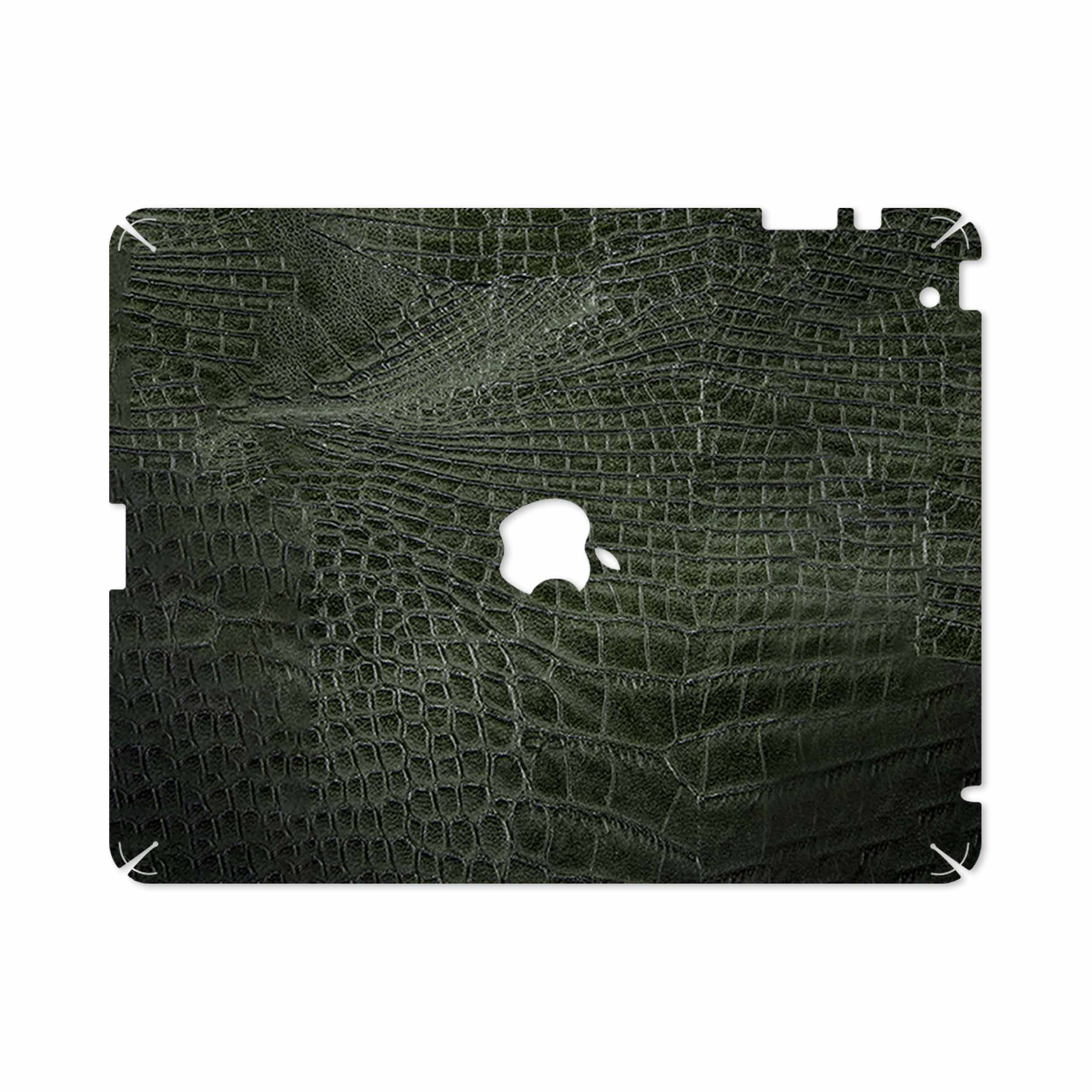 برچسب پوششی ماهوت مدل Green-Crocodile-Leather مناسب برای تبلت اپل iPad 2 2011 A1395
