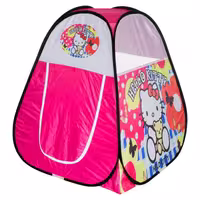 چادر بازی کودک طرح کیتی دخترانه hello kitty  کادو سیسمونی شال روسری ست عروسک کد1