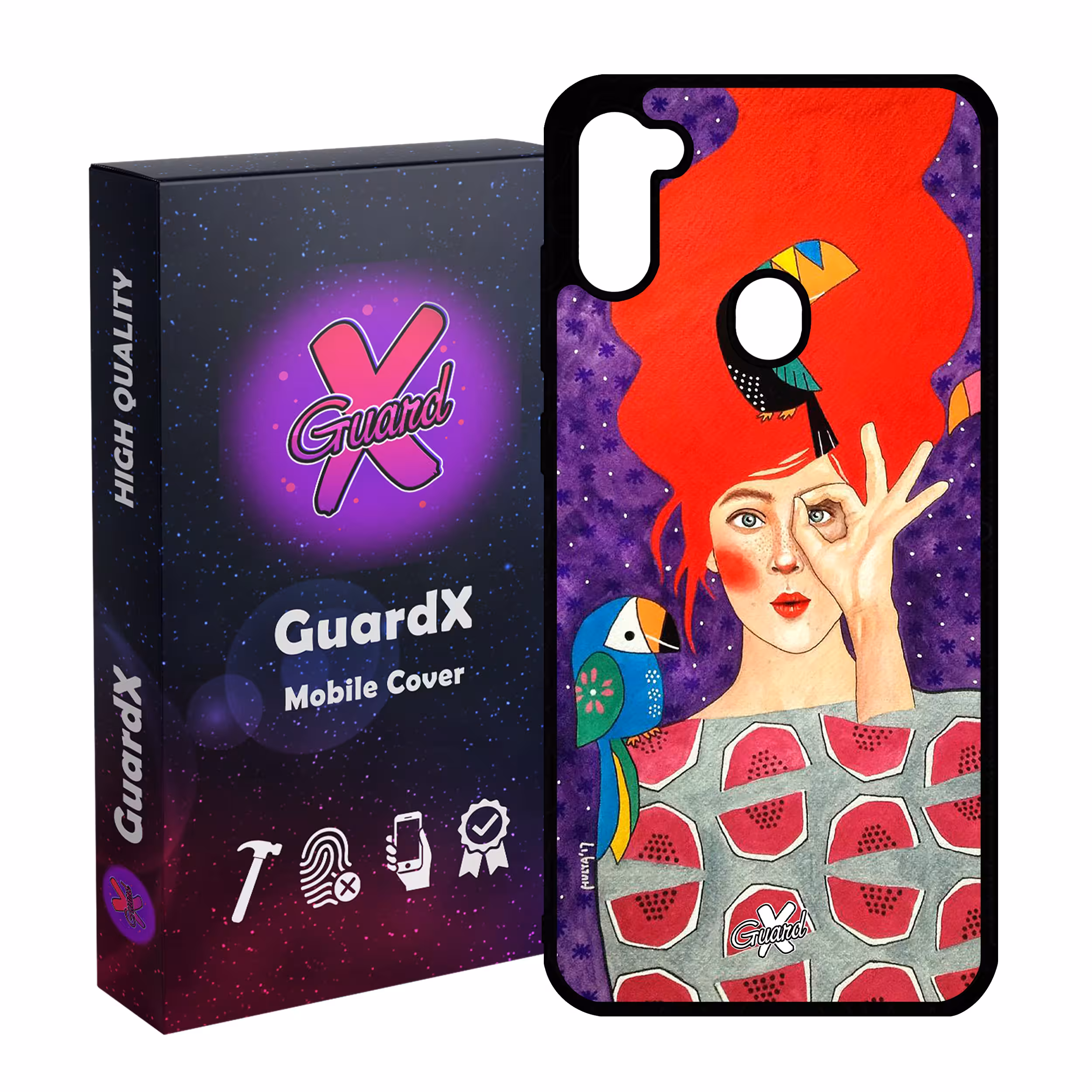 کاور گارد ایکس طرح Girl مدل Glass10153 مناسب برای گوشی موبایل سامسونگ Galaxy A11 / M11