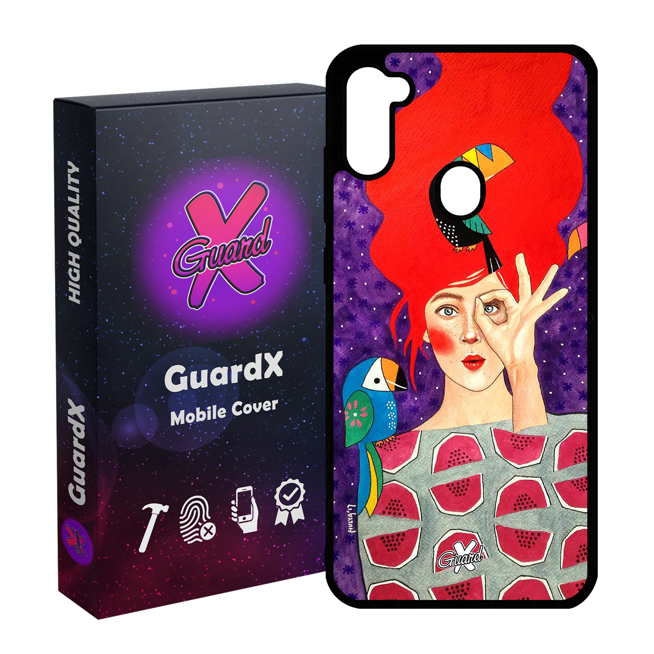 کاور گارد ایکس طرح Girl مدل Glass10153 مناسب برای گوشی موبایل سامسونگ Galaxy A11 / M11