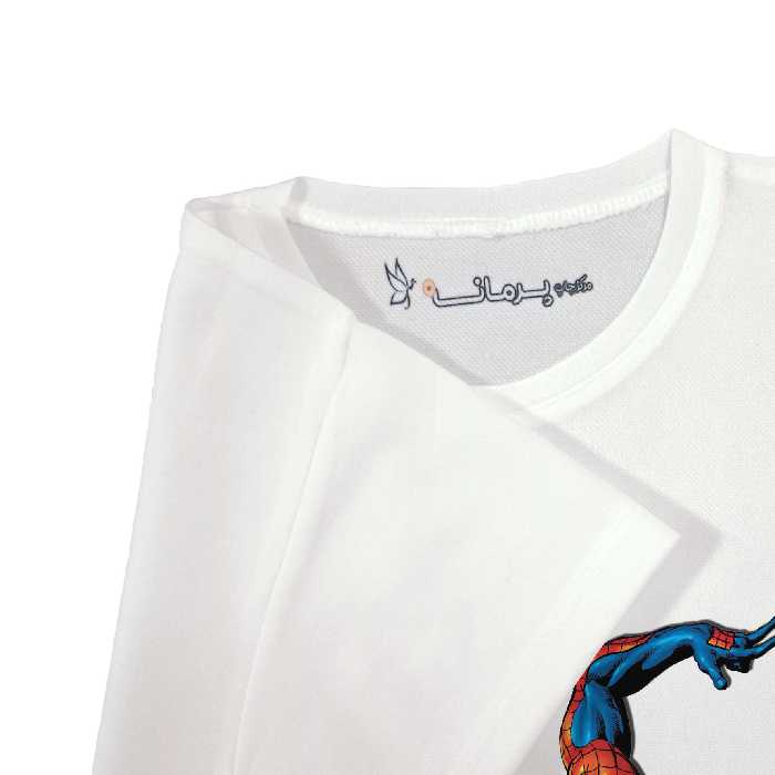 تی شرت  آستین کوتاه بچگانه پرمانه طرح مرد عنکبوتی کد pmt.6721