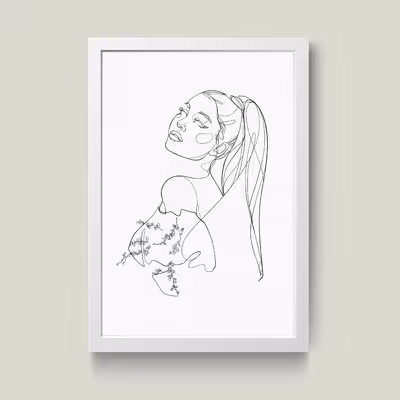 تابلو مدل مینیمال آریانا گرانده Ariana Grande کدS0642-w