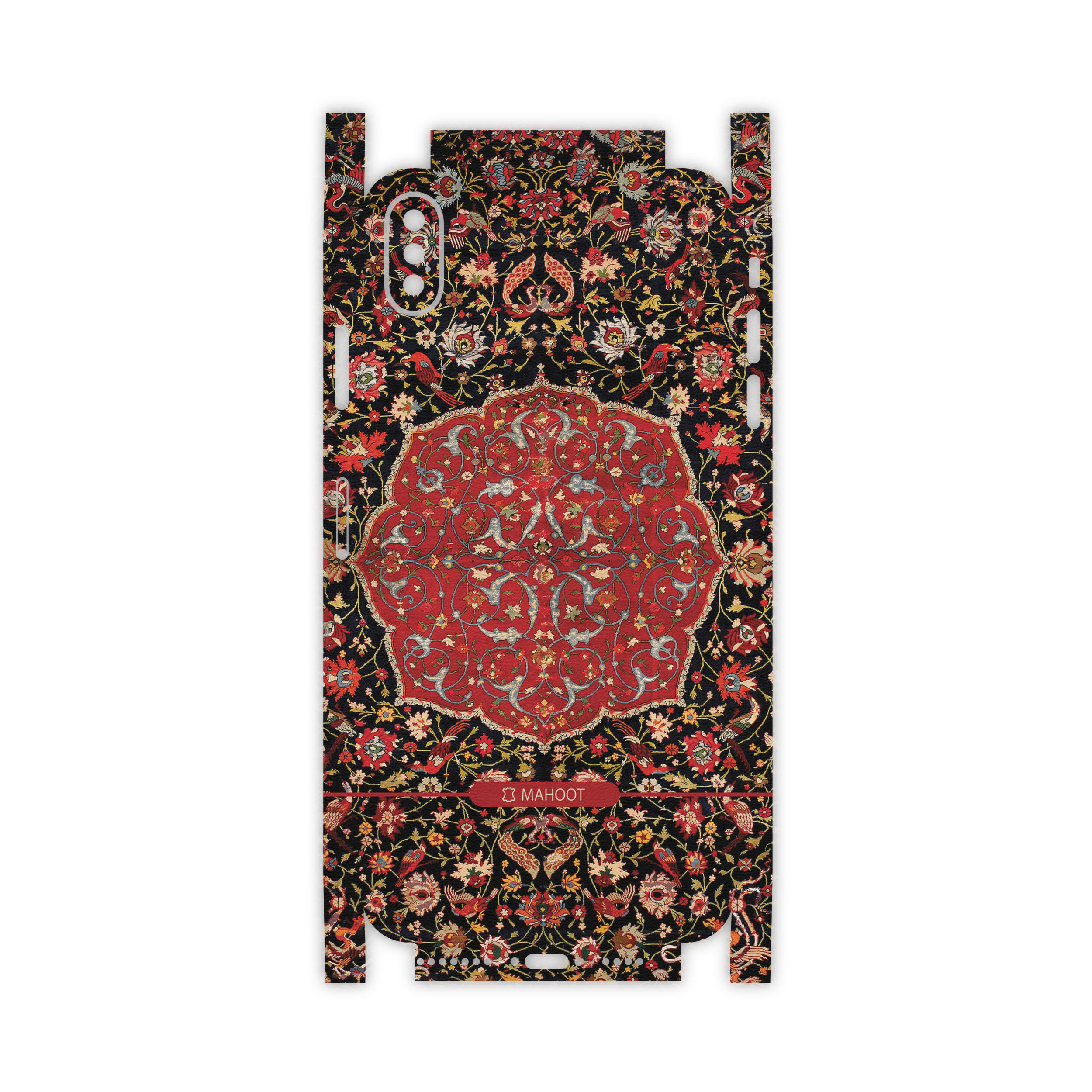 برچسب پوششی ماهوت مدل Persian-Carpet-Red-FullSkin مناسب برای گوشی موبایل اپل iPhone Xs Max