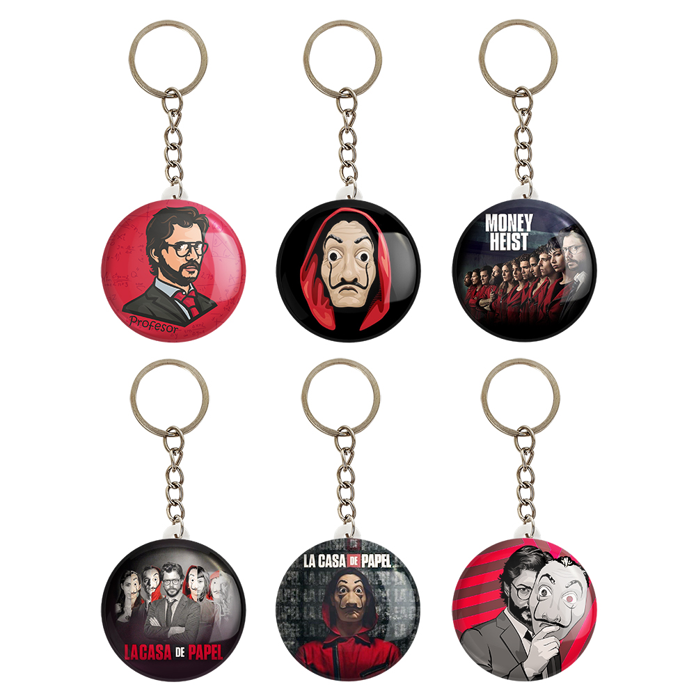 جاکلیدی خندالو طرح سریال Money Heist کد 192A مجموعه 6 عددی
