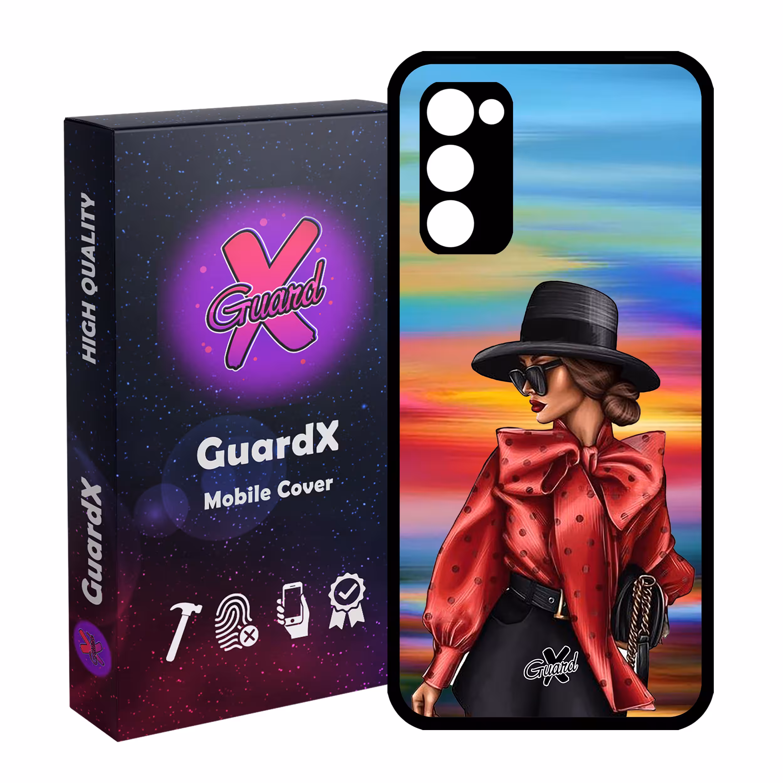 کاور گارد ایکس طرح Girl مدل Glass10086 مناسب برای گوشی موبایل سامسونگ Galaxy S20 FE