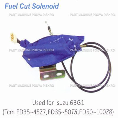 سلونوئید قطع کن سوخت لیفتراک ایسوزو مدل Isuzu 6BG1 Tcm FD35~45Z7,FD35~50T8,FD50~100Z8