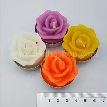 شمع وارمر گل رز 4 تایی رنگی