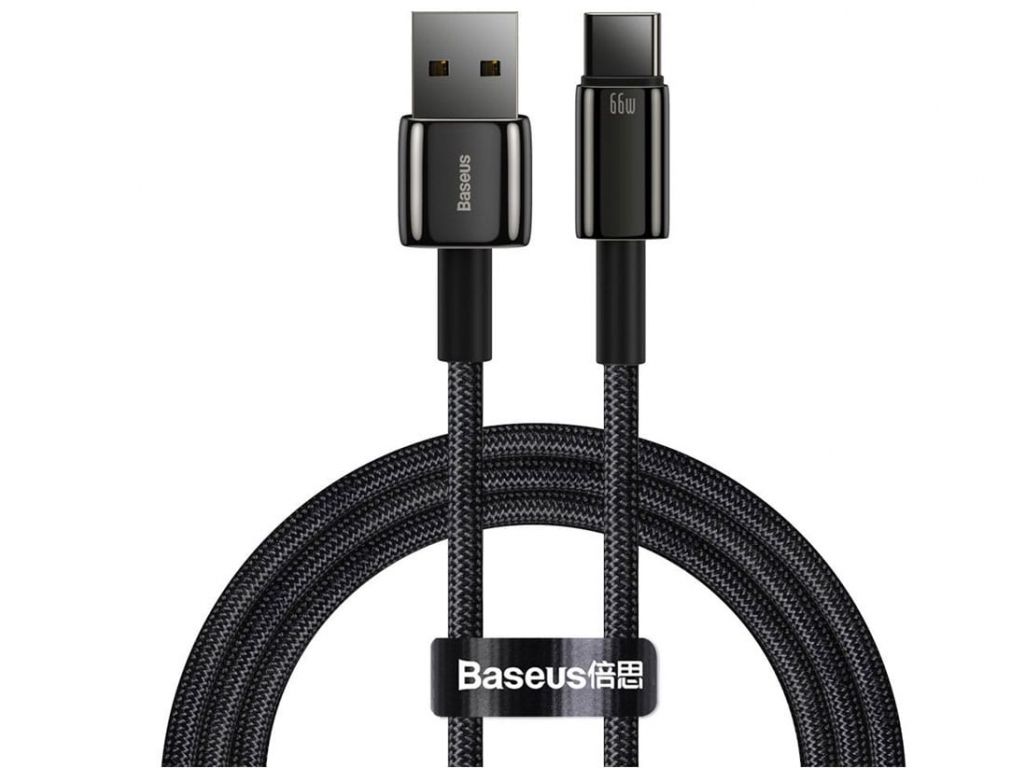 کابل سوپر فست شارژ تایپسی به یواسبی یک متری بیسوس Baseus Fast Chaging Data cable Type-C 66W CATWJ-B01 Gold