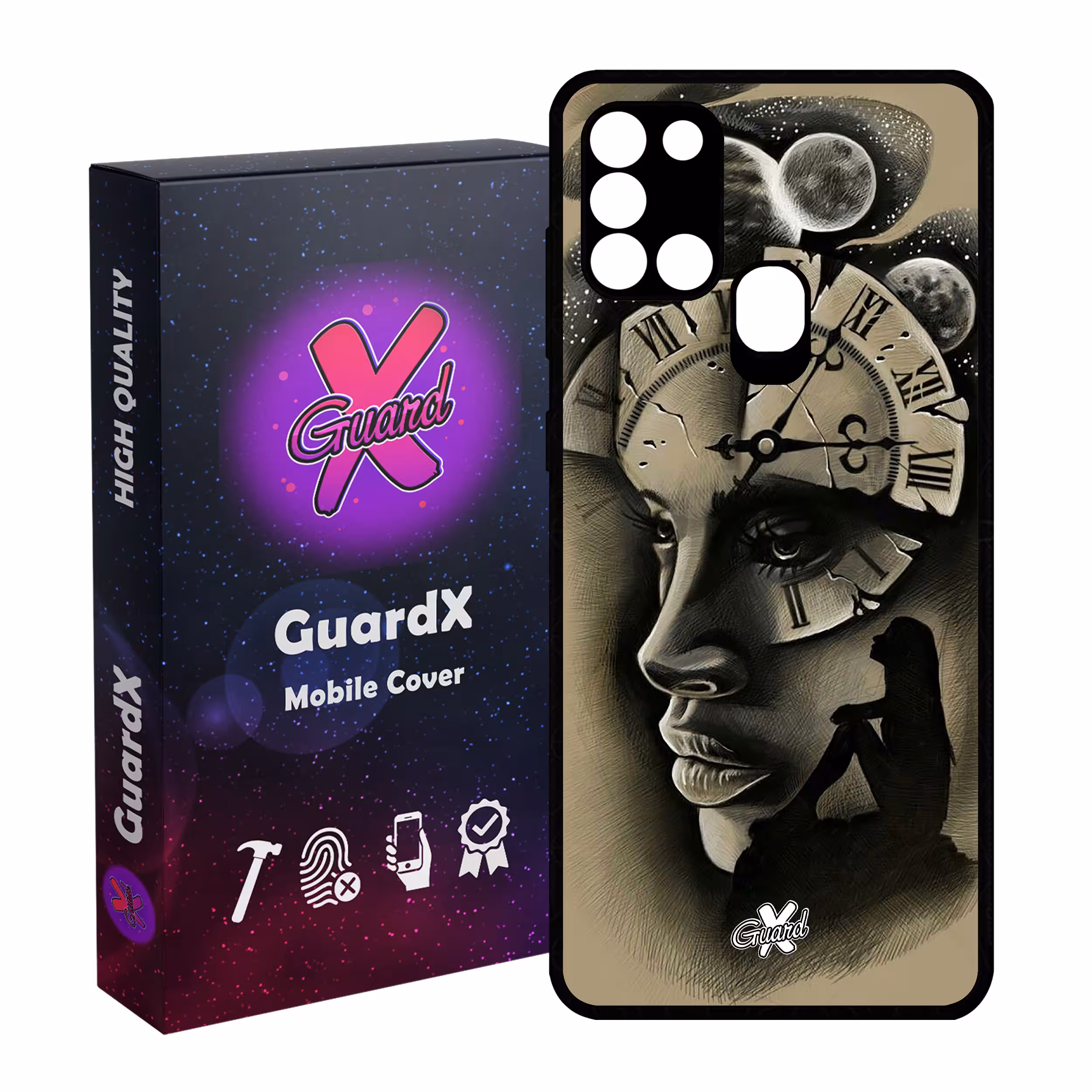 کاور گارد ایکس طرح Girl مدل Glass50353 مناسب برای گوشی موبایل سامسونگ Galaxy A21s