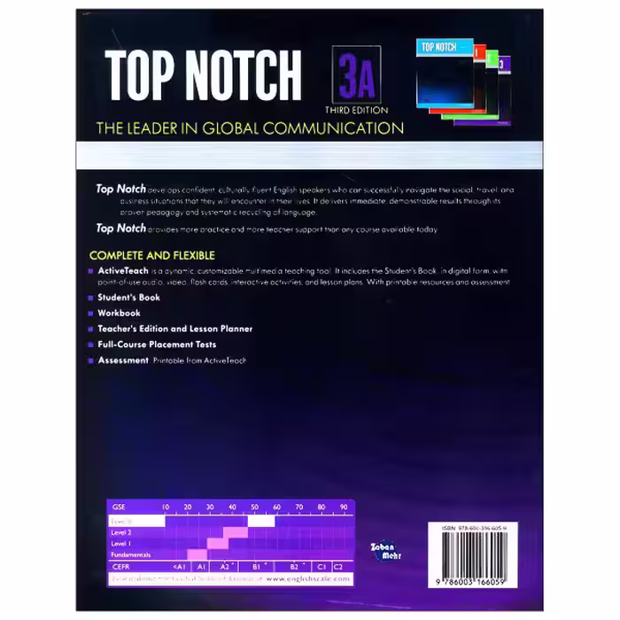 کتاب  top notch 3a اثر JOAN SASLOW &amp; ALLEN ASCHER انتشارات زبان مهر
