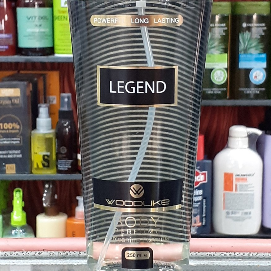 بادی اسپلش مردانه وودلایک مدل لجند legend رایحه خنک و شیرین حجم 250 میل