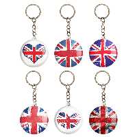 جاکلیدی خندالو مدل پرچم انگلیس کد 1205B مجموعه 6 عددی