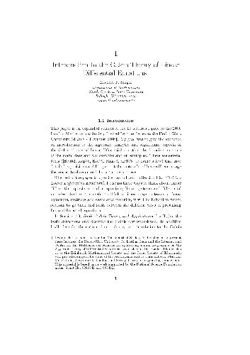 خرید و دانلود نسخه کامل کتاب Introduction to the Galois theory of linear differential equations