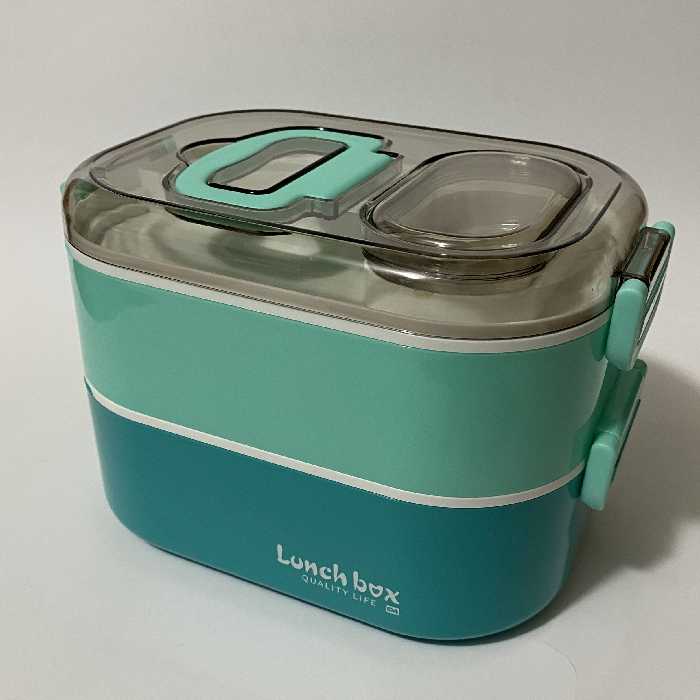 ظرف غذا مدل دو طبقه کد 6285 رنگ سبز،لانچ باکس