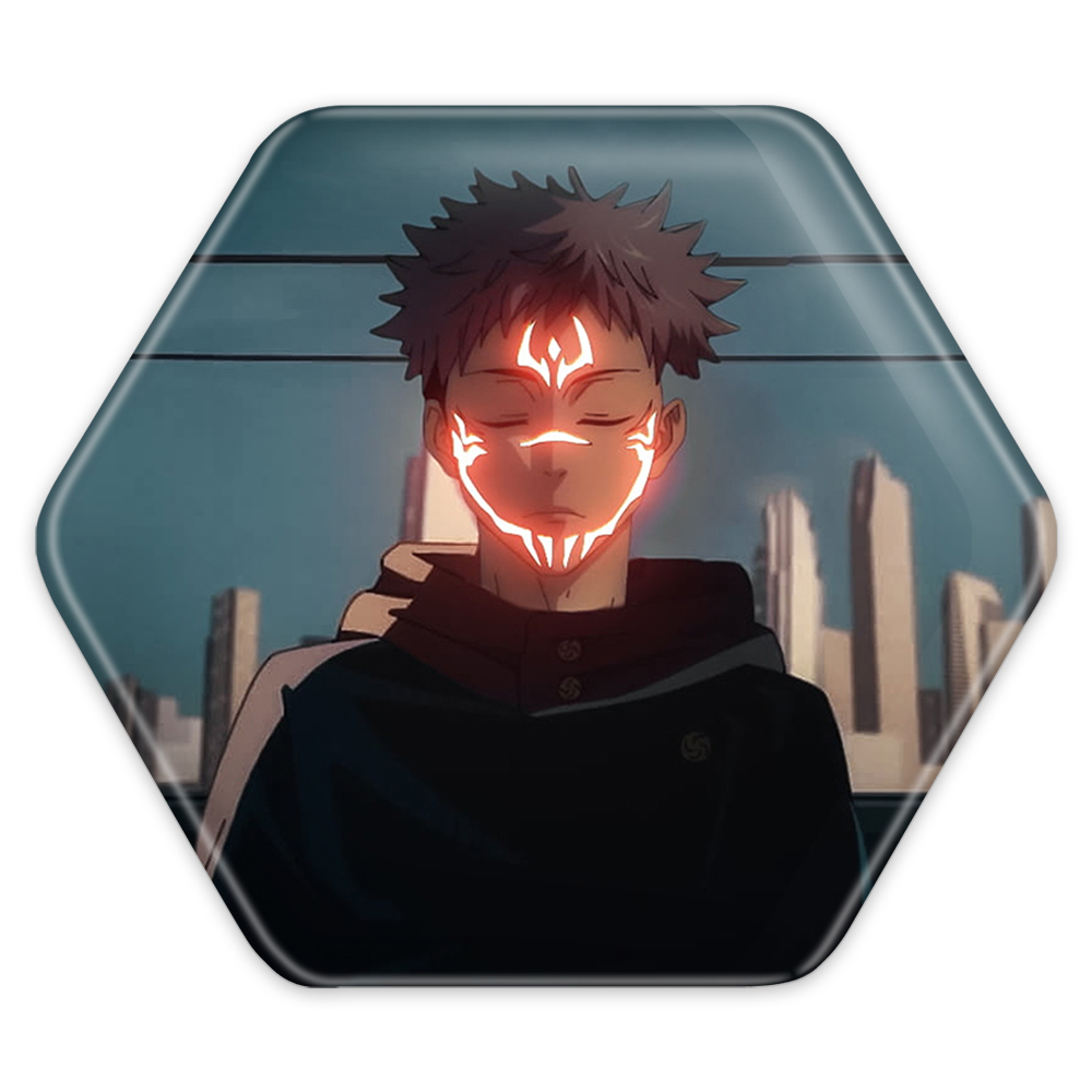 پیکسل خندالو طرح ریومن سوکونا انیمه جوجوتسو کایزن مدل شش ضلعی کد 11087